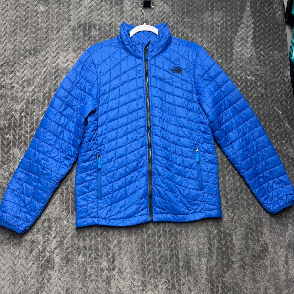 The North Face Thermoball Jacket Boys XL Blue Excellent Quilted Insulated (2053)